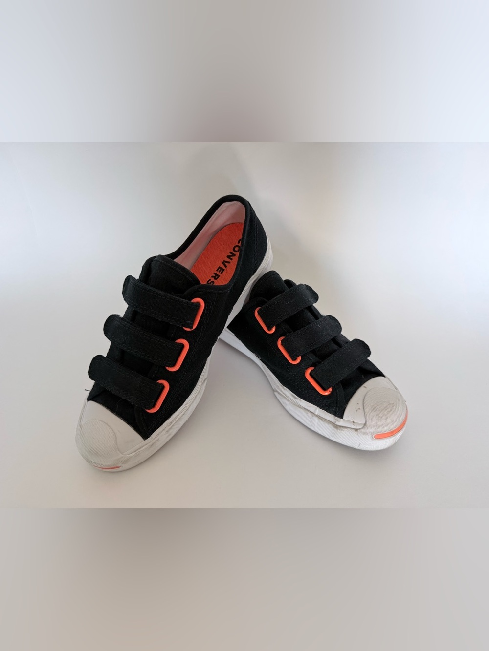 Converse Jack Purcell Converse Jack Purcell Low Easy-On size 8 black and orange